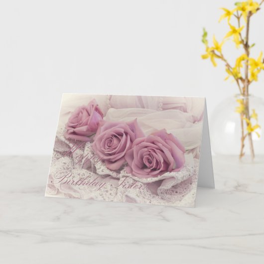 Bonne carte de soeur d'anniversaire (Fleur jaune)