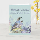 Bonne carte de soeur et de beau-frère pour l'anniv (Fleur jaune)