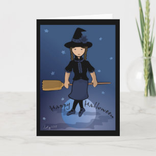 Bonne carte de sorcière Halloween