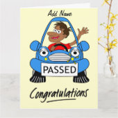 Bonne carte de test de conduite masculine passée (Fleur jaune)