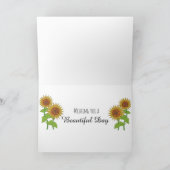 Bonne carte de tournesol Soeur Douce Anniversaire (Intérieur)