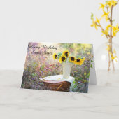 Bonne carte de tournesol Soeur Douce Anniversaire (Fleur jaune)
