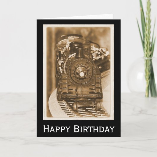 Bonne carte de train de modèle d'anniversaire (Devant)