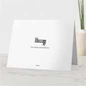 Bonne carte de typographie de gâteau d'anniversair (Dos)
