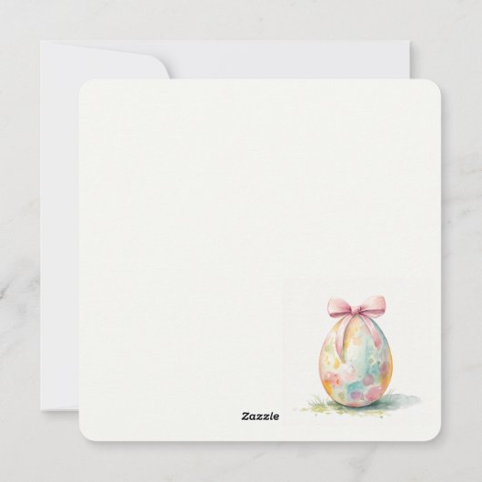 Bonne carte de vacances à Pâques (Dos)