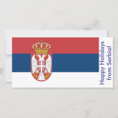 Bonne carte de vacances avec le drapeau de la Serb (Devant)