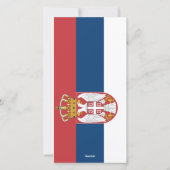 Bonne carte de vacances avec le drapeau de la Serb (Dos)