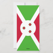 Bonne carte de vacances avec le drapeau du Burundi (Dos)