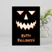 Bonne carte de vacances Citrouille Halloween Foil (Debout devant)