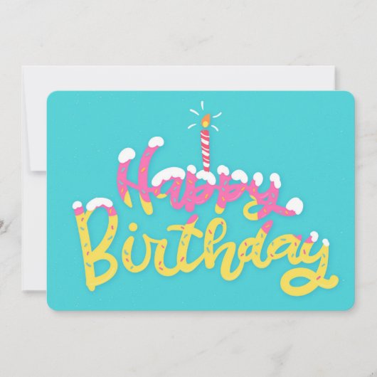 Bonne carte de vacances d'anniversaire (Devant)