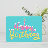 Bonne carte de vacances d'anniversaire (Debout devant)