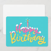 Bonne carte de vacances d'anniversaire (Devant / Derrière)
