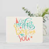  Bonne carte de vacances d'anniversaire (Debout devant)