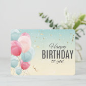 Bonne carte de vacances d'anniversaire (Debout devant)