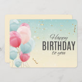 Bonne carte de vacances d'anniversaire (Devant / Derrière)