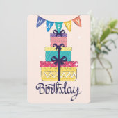 Bonne carte de vacances d'anniversaire (Debout devant)