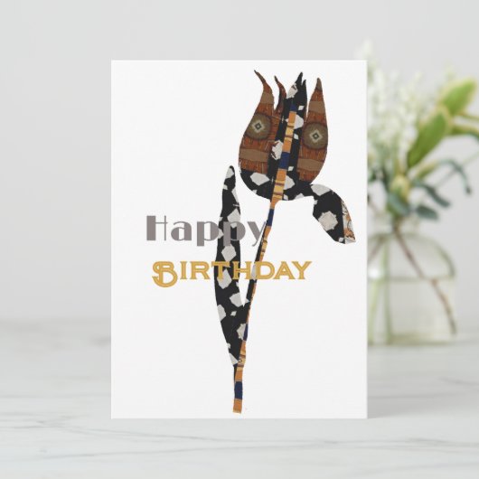 Bonne carte de vacances d'anniversaire (Debout devant)