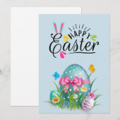 Bonne carte de vacances de Pâques (Devant / Derrière)