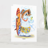 Bonne carte de vacances d'été pour surfeur de neig (Dos)