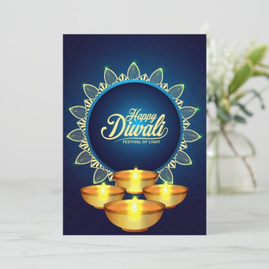 Bonne carte de vacances Diwali (Debout devant)
