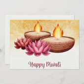 Bonne carte de vacances Diwali (Devant / Derrière)