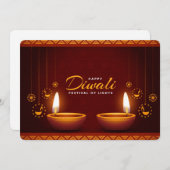 Bonne carte de vacances Diwali (Devant / Derrière)