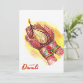 Bonne carte de vacances Diwali (Debout devant)