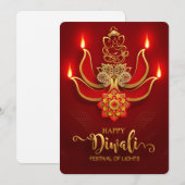 Bonne carte de vacances Diwali (Devant / Derrière)