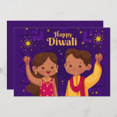 Bonne carte de vacances Diwali (Devant / Derrière)
