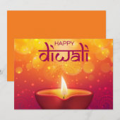 Bonne carte de vacances Diwali (Devant / Derrière)