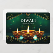 Bonne carte de vacances Diwali (Devant / Derrière)