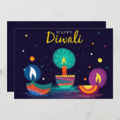 Bonne carte de vacances Diwali (Devant / Derrière)