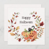 Bonne carte de vacances Halloween (Devant / Derrière)