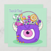 Bonne carte de vacances Halloween (Devant / Derrière)