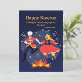 Bonne carte de vacances Nowruz Flat (Debout devant)