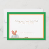 Bonne Carte de vacances Pâques Bunny Cupcakes (Dos)