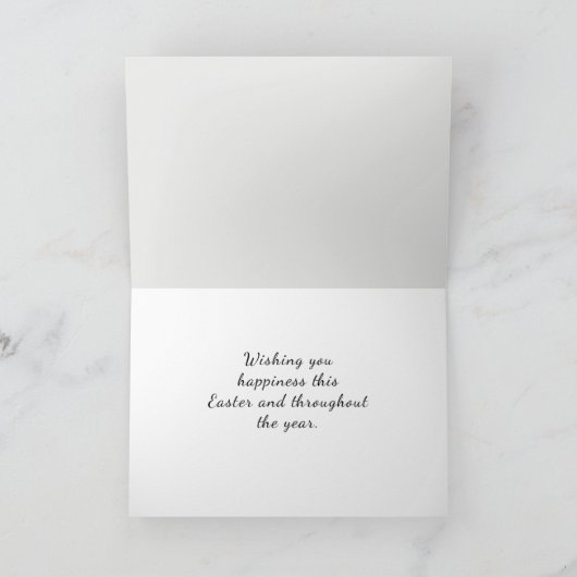 Bonne carte de vacances Pâques pliée (Intérieur)