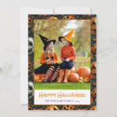 Bonne carte de vacances photo Citrouille Halloween (Devant)