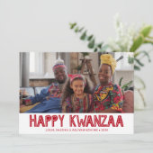 Bonne carte de vacances photo Kwanzaa (Debout devant)