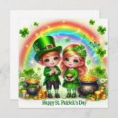 Bonne carte de vacances St Patrick's Day (Devant / Derrière)