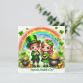 Bonne carte de vacances St Patrick's Day (Debout devant)
