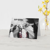 Bonne carte de vélo d'anniversaire (Fleur jaune)