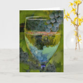 Bonne carte de vin d'anniversaire ! (Fleur jaune)