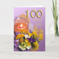 Bonne carte de voeux 100e anniversaire