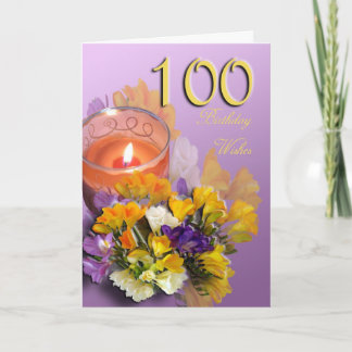 Bonne carte de voeux 100e anniversaire