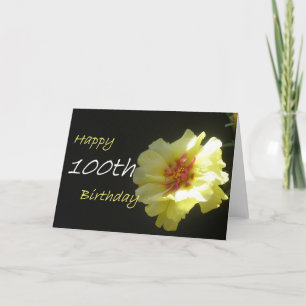 Bonne carte de voeux 100e anniversaire