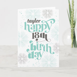 Bonne carte de voeux 18e anniversaire personnalisa