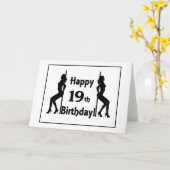 Bonne carte de voeux 19e anniversaire (Fleur jaune)