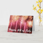 Bonne carte de voeux 4 juillet (Fleur jaune)