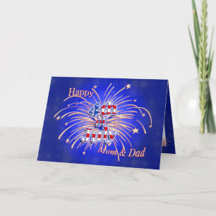Bonne carte de voeux 4 juillet papa et maman